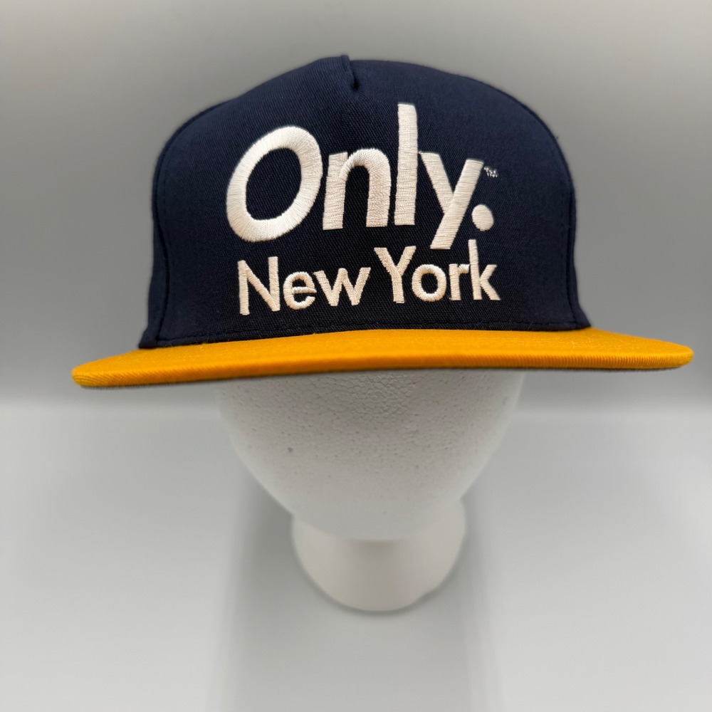 Only NY New York Snapback Hat Navy Blue Yellow Made in‎ USA Streetwear Cap